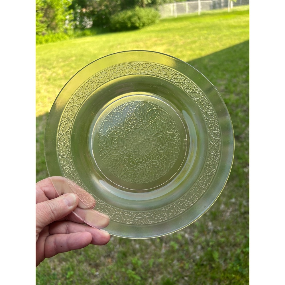Vintage Federal Glass Rosemary Pink Depression Glass Salad Plates Set of 3